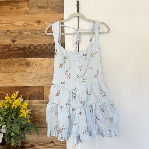 Wild Fable Floral Tiered Ruffle Leg Romper - Picture 2 of 5